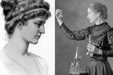 Mujeres con Ciencia, Hypatia de Alejandría, Marie Curie