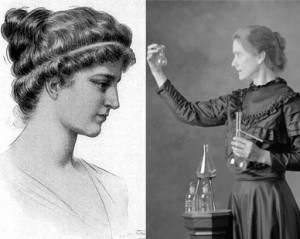 Mujeres con Ciencia, Hypatia de Alejandría, Marie Curie